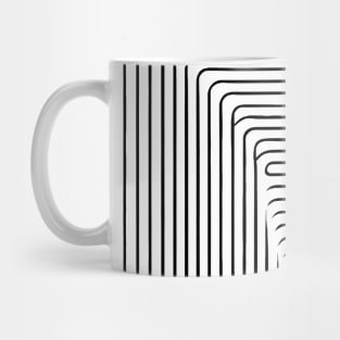 Not Perfect Visuals | Minimalist Black Lines  | Optical Illusion Mug